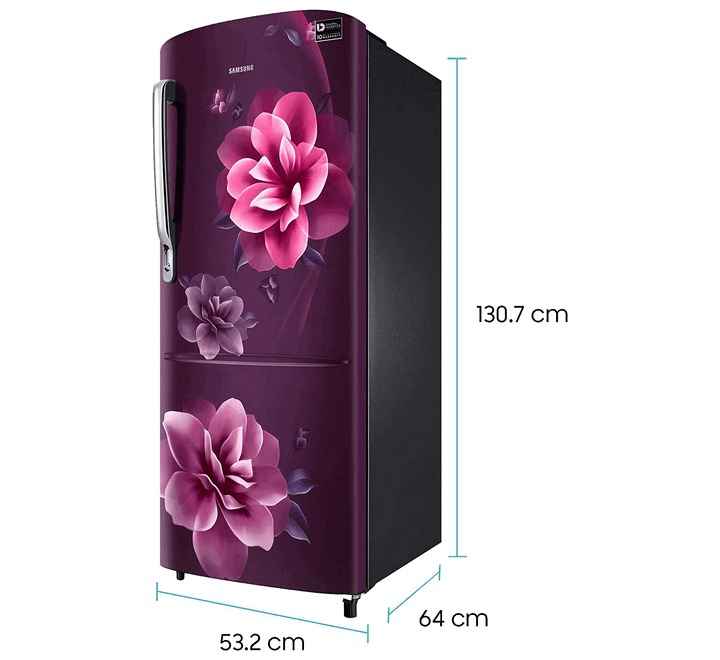 Samsung 215 L 4 Star Direct-Cool Single Door Refrigerator (RR22T372XCR/HL Camellia Purple)